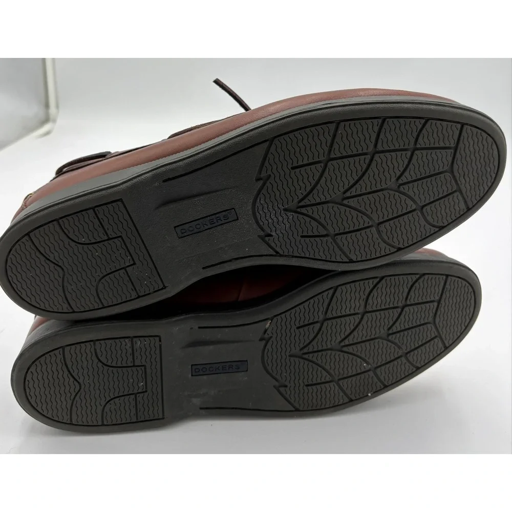 DOCKERS‎ Boat Shoe Leather Handsewn Rust Brown Men's Size 12M 090-1499